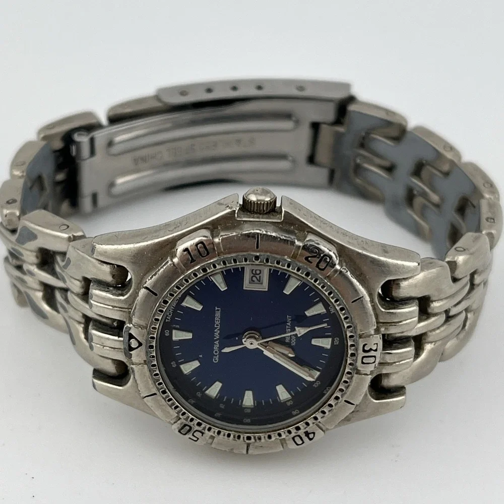 Gloria Vanderbilt Watch Women 28mm Case Blue Dial 6.25